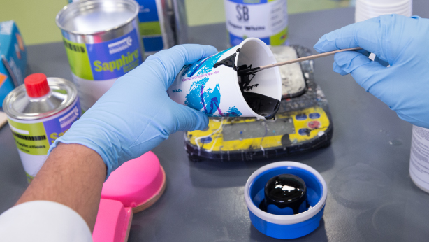 Pad printing ink mixing